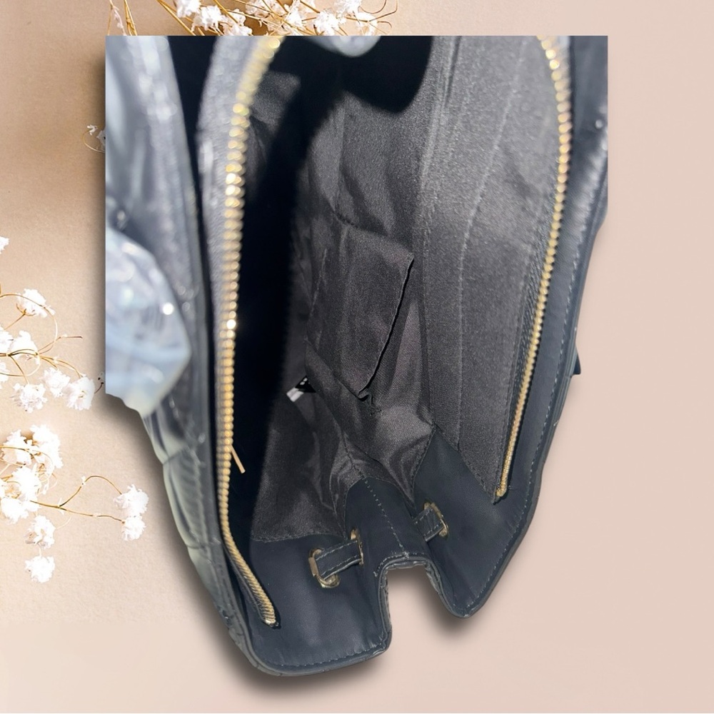 Badgley Mischka NWT Elegant Black Quilted Handbag - $159 Retail - Picture 7 of 10